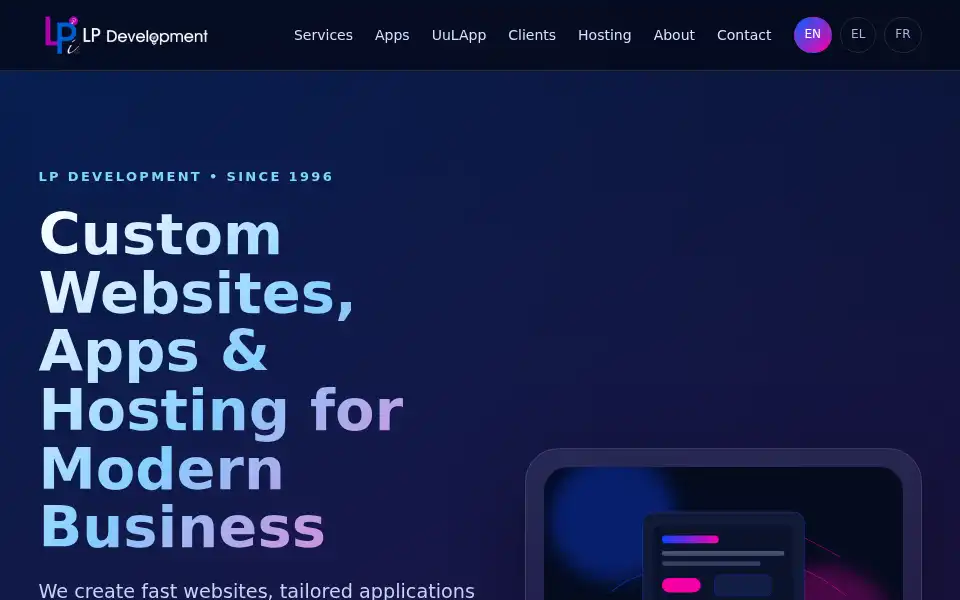 Screenshot of lp-development.com