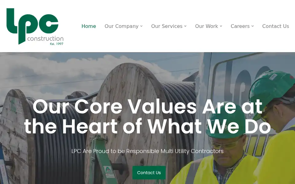 Screenshot of lpcconstruction.net
