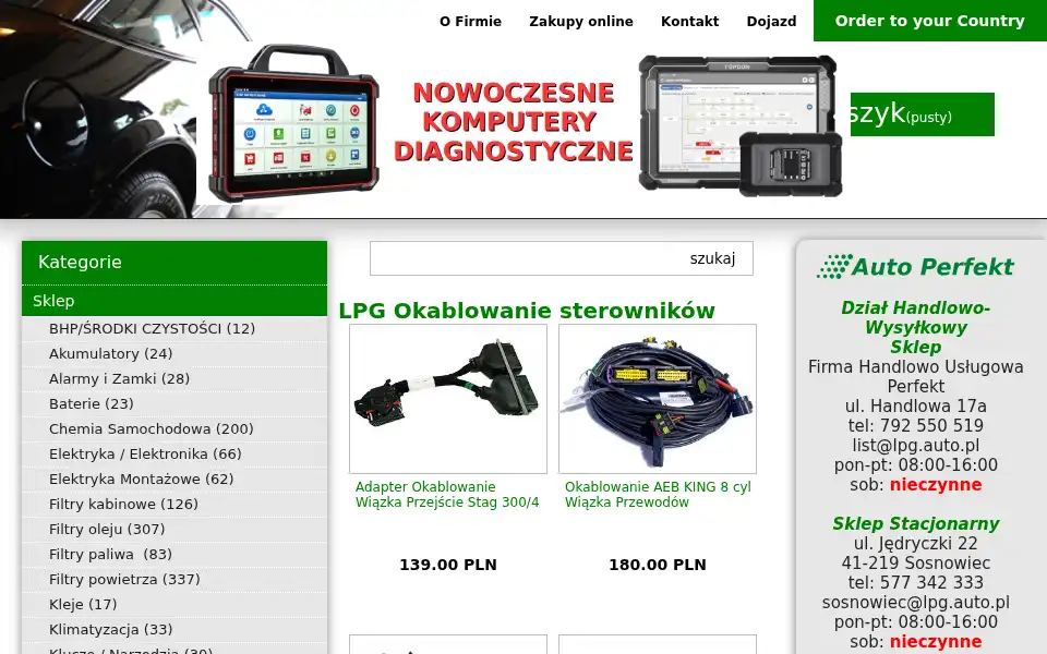 Screenshot of lpg.auto.pl