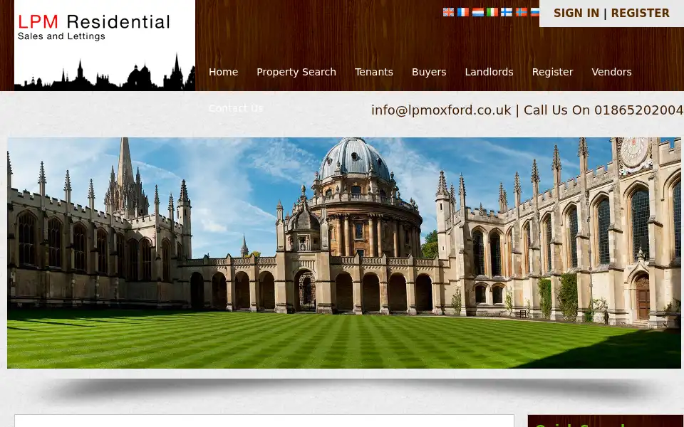 Screenshot of lpmoxford.co.uk