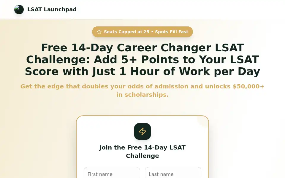 Screenshot of lsatlaunchpad.com