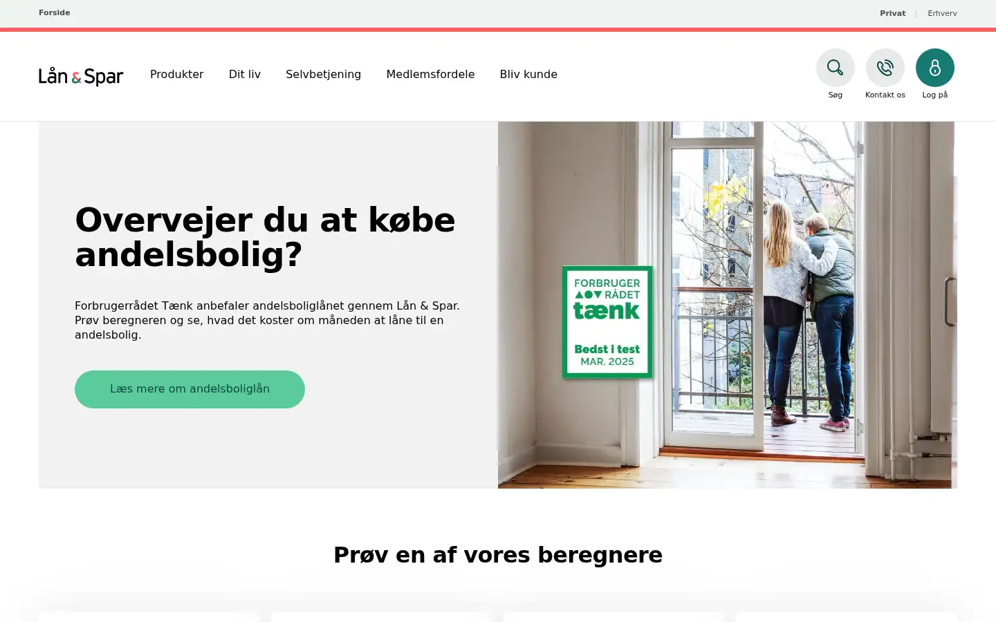 Screenshot of lsb.dk