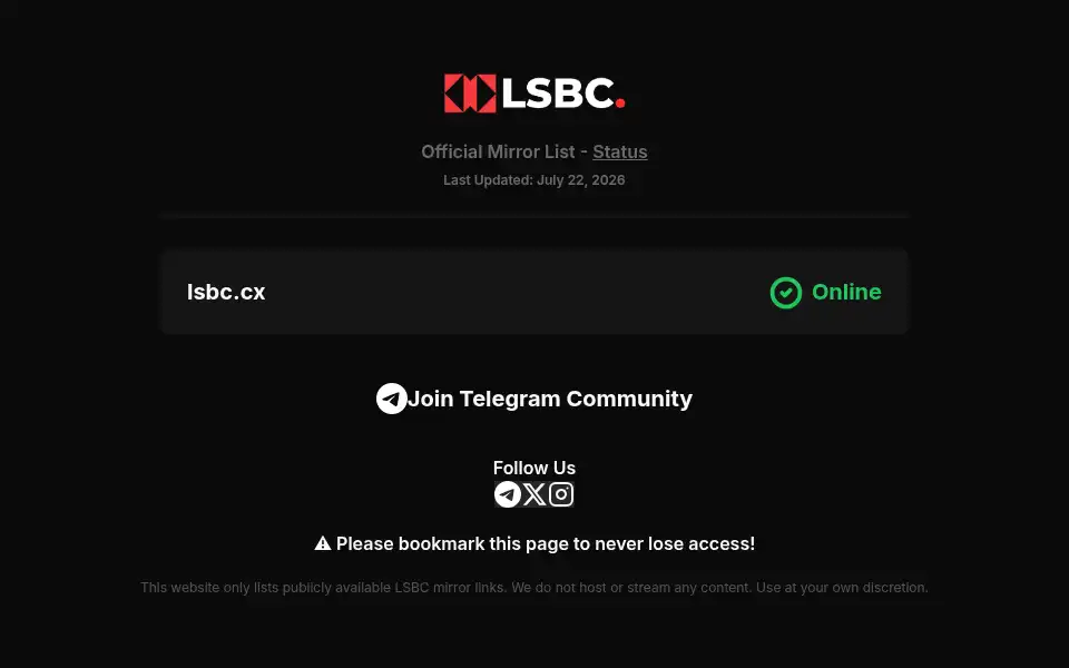 Screenshot of lsbc.live