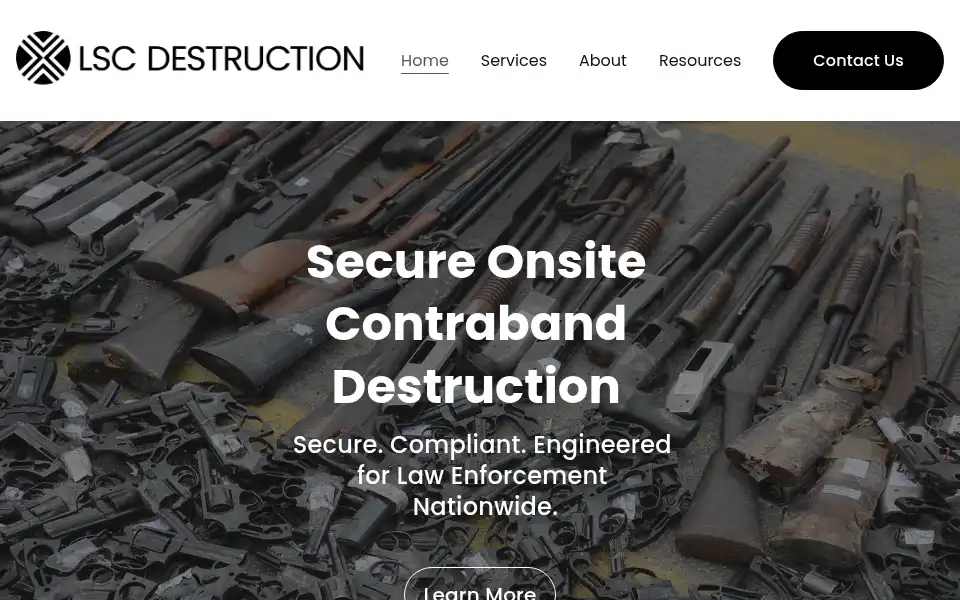 Screenshot of lscdestruction.com