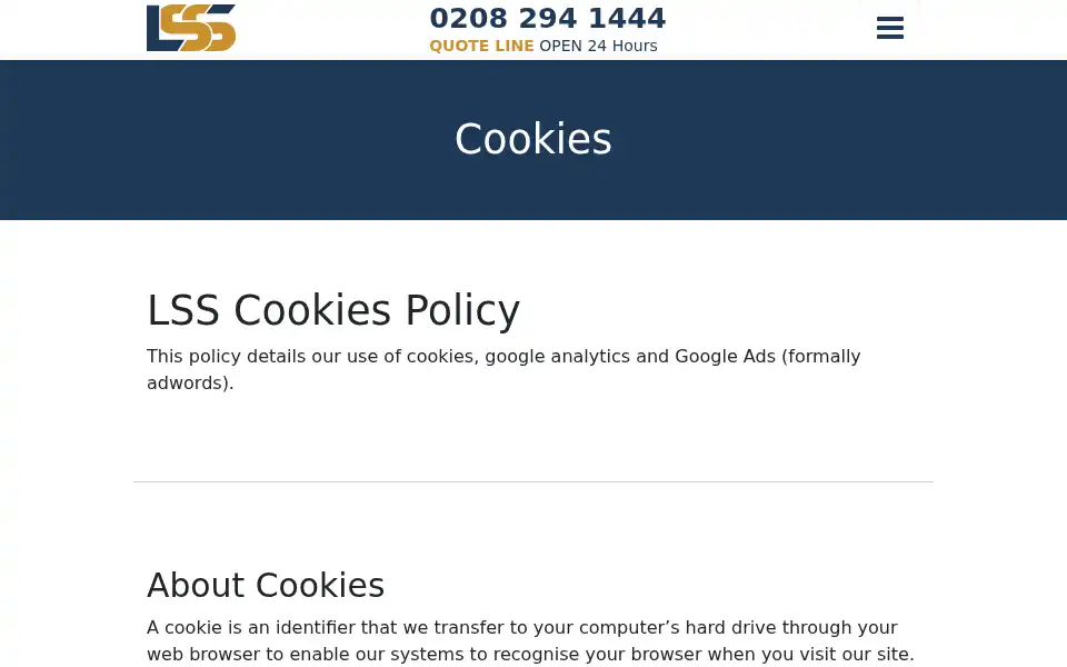Screenshot of lsg-security.co.uk