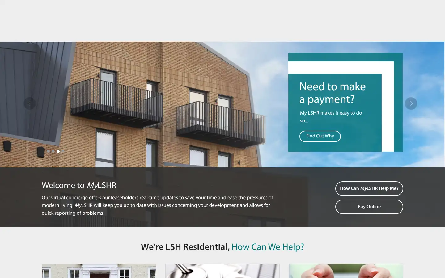 Screenshot of lshresidential.co.uk