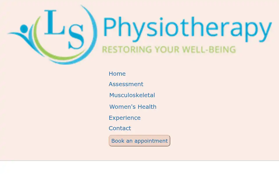 Screenshot of lsphysio.co.uk