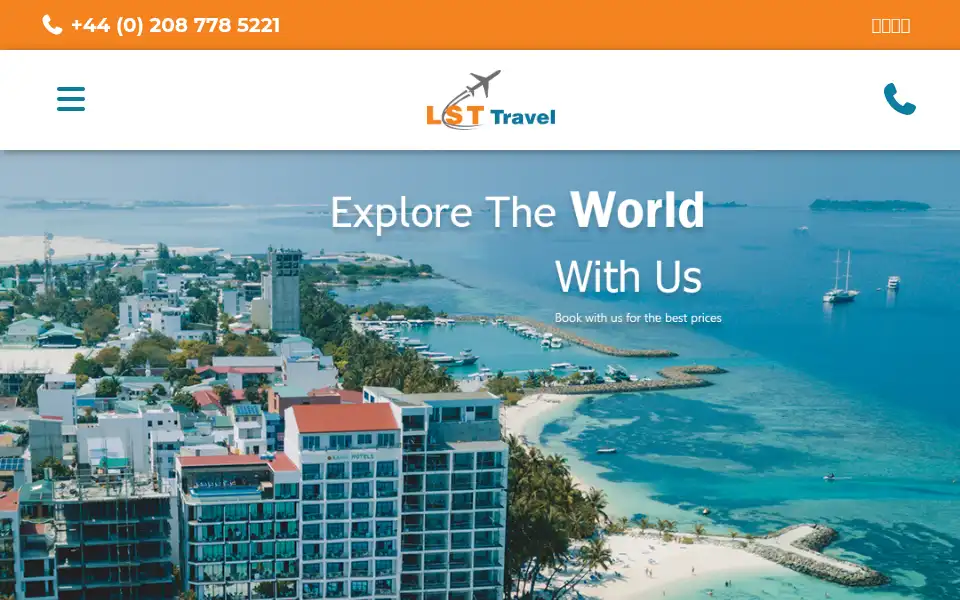 Screenshot of lst-travel.com