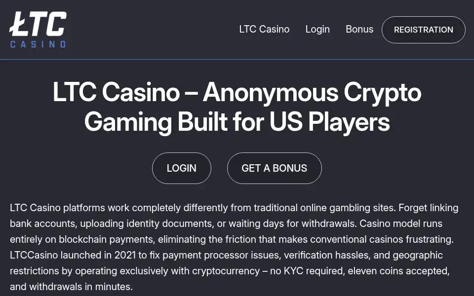 Screenshot of ltccasinoreview.com
