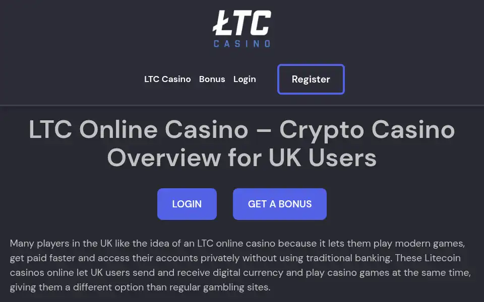 Screenshot of ltccasinoreview.uk