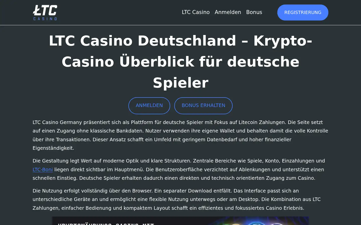 Screenshot of ltconlinecasino.de