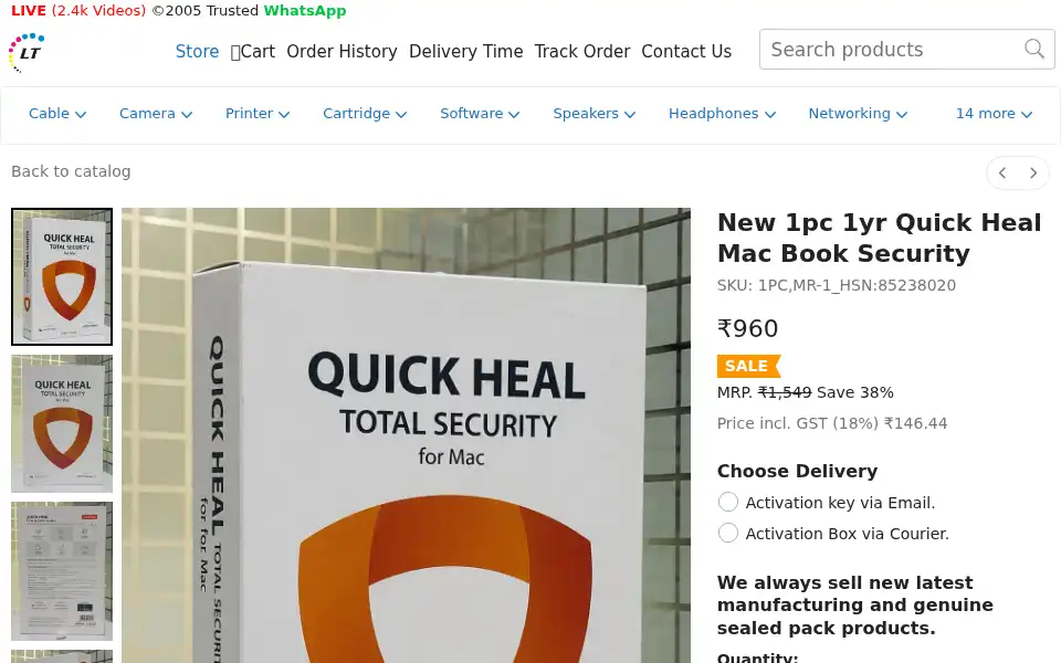 Screenshot of ltonlinestore.com