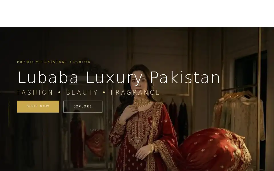 Screenshot of lubabaluxury.com