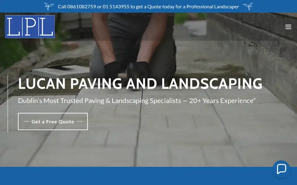 Screenshot of lucanpavinglandscaping.com