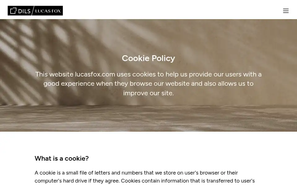 Screenshot of lucasfox.com