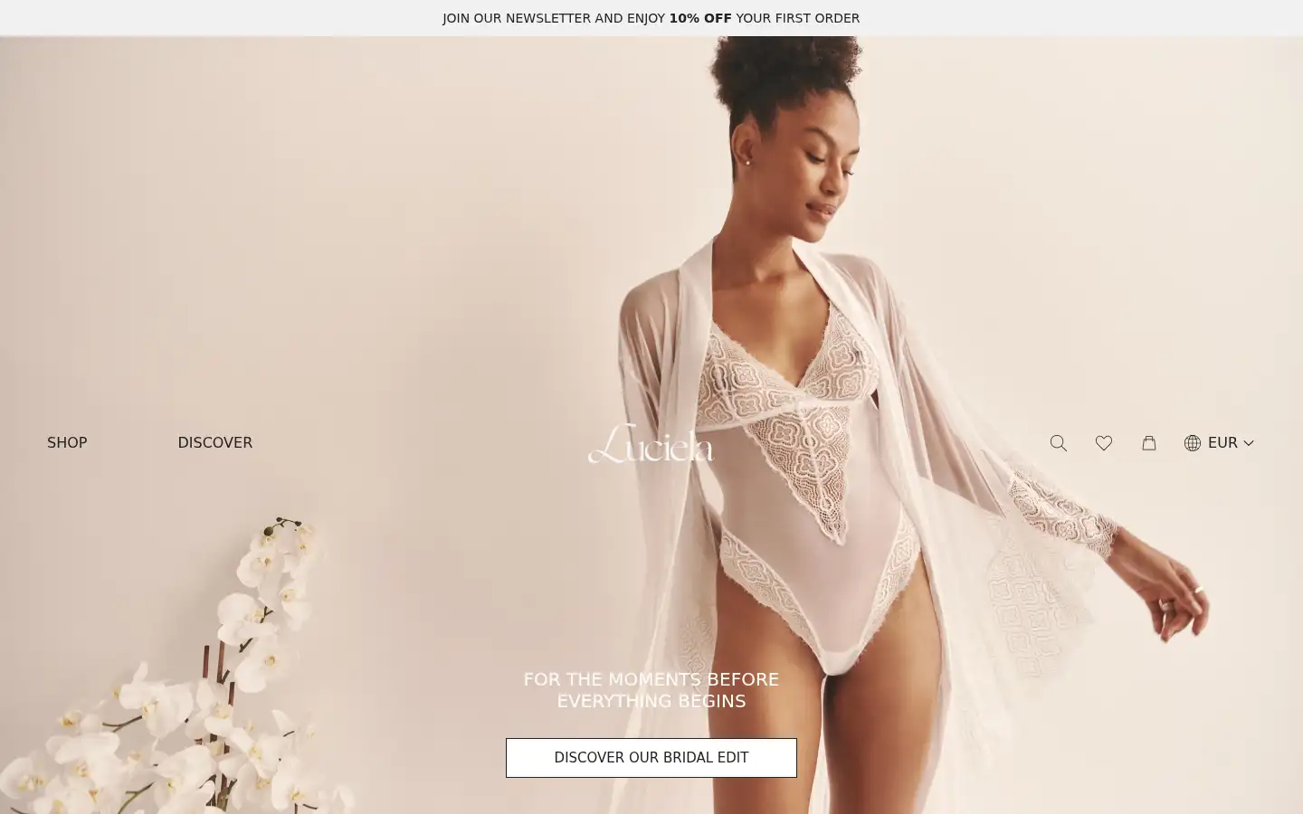 Screenshot of lucielalingerie.com