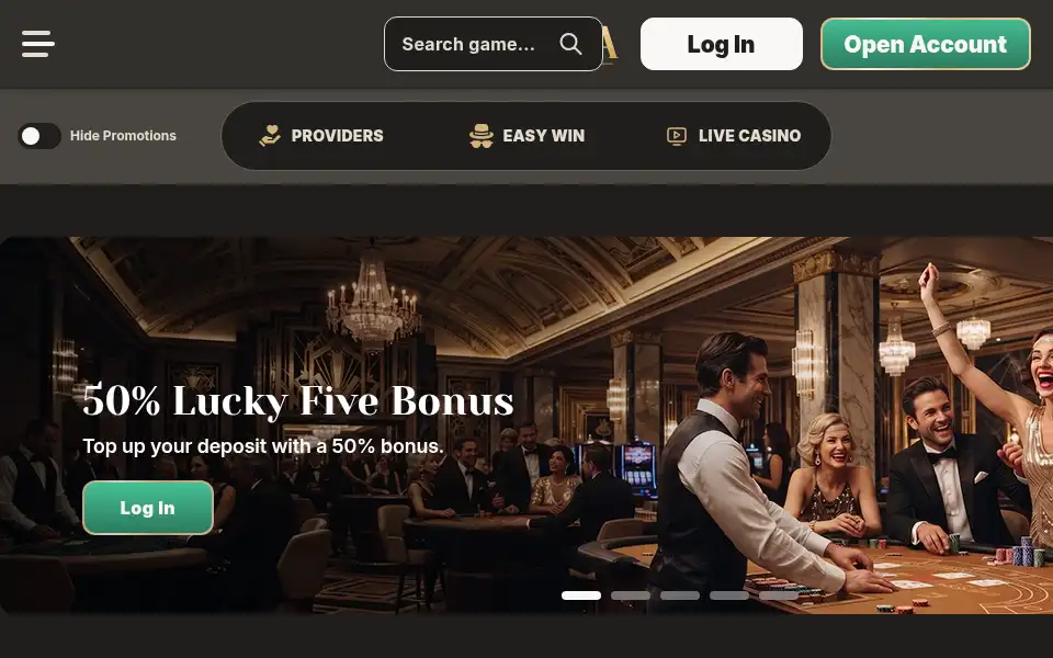Screenshot of luckera.casino