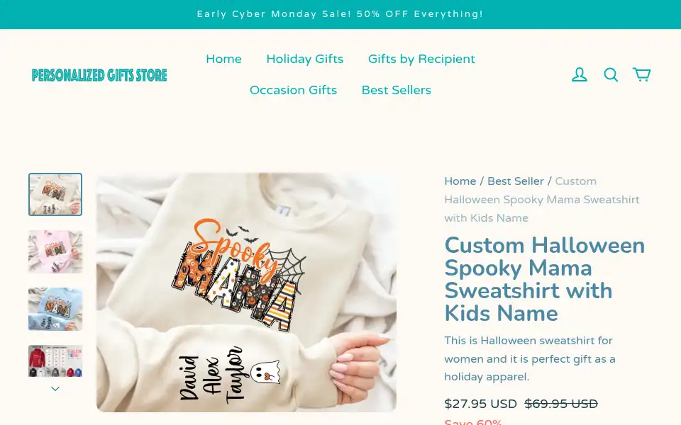 Screenshot of luckgiftideas.com