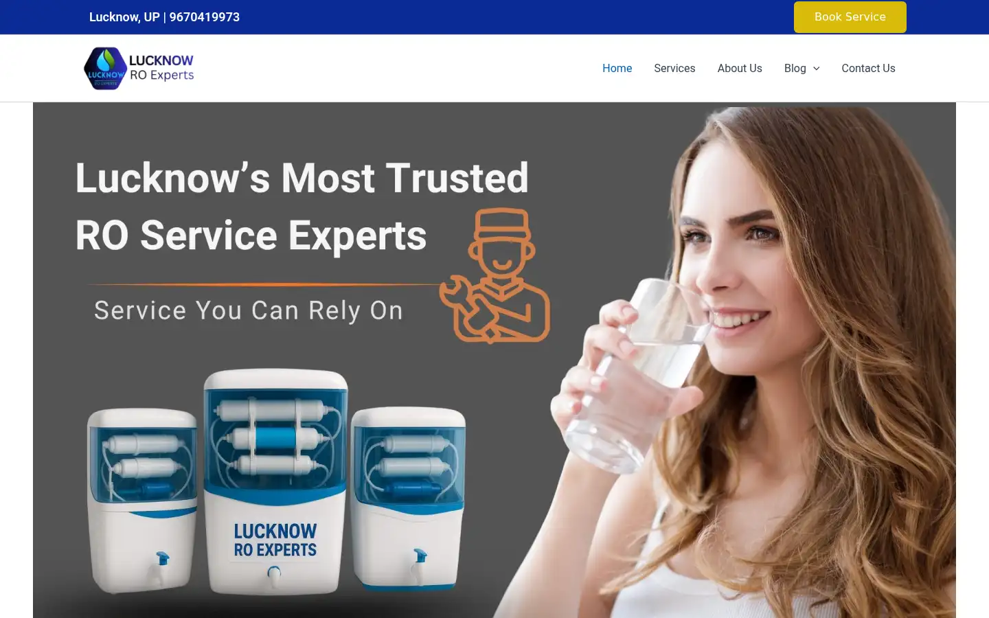 Screenshot of lucknowroexperts.in