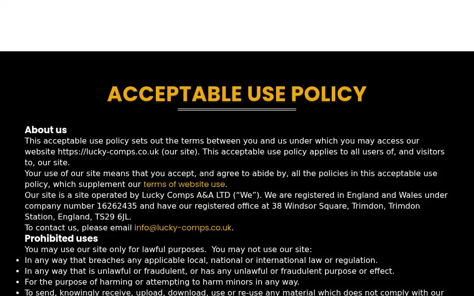 Screenshot of lucky-comps.co.uk