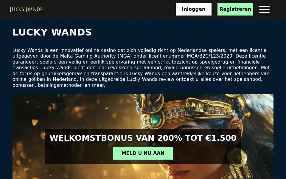 Screenshot of lucky-wands.casino