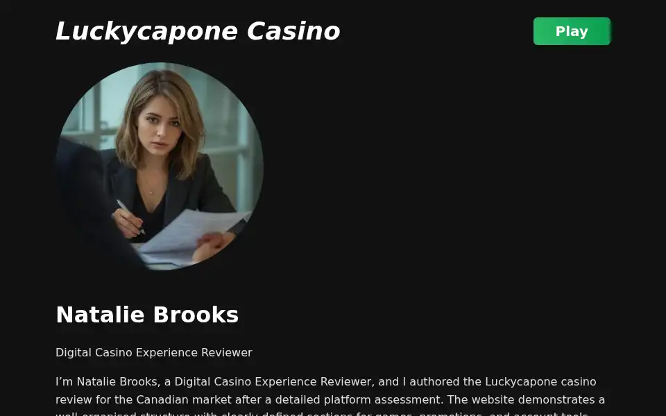 Screenshot of luckycapone.ca