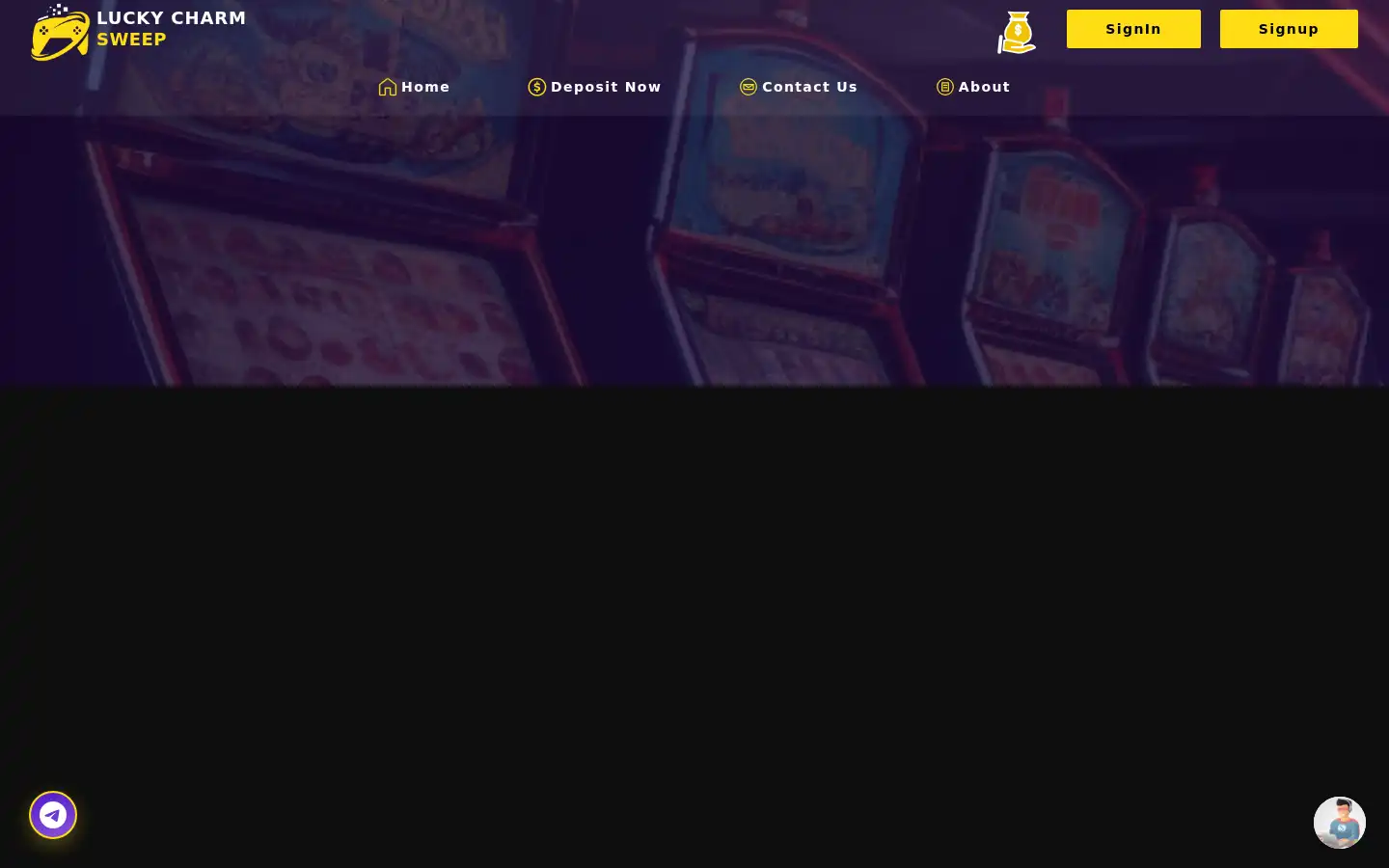 Screenshot of luckycharmsweep.com