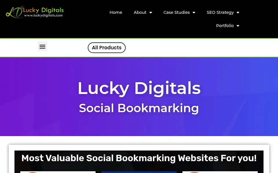 Screenshot of luckydigitals.com