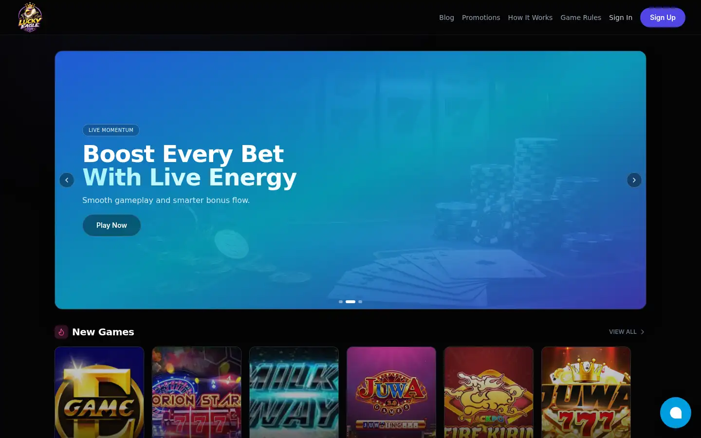 Screenshot of luckyeagle.club