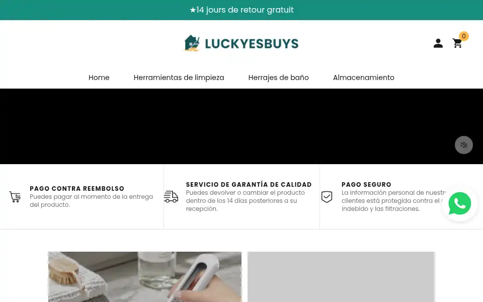 Screenshot of luckyesbuys.com