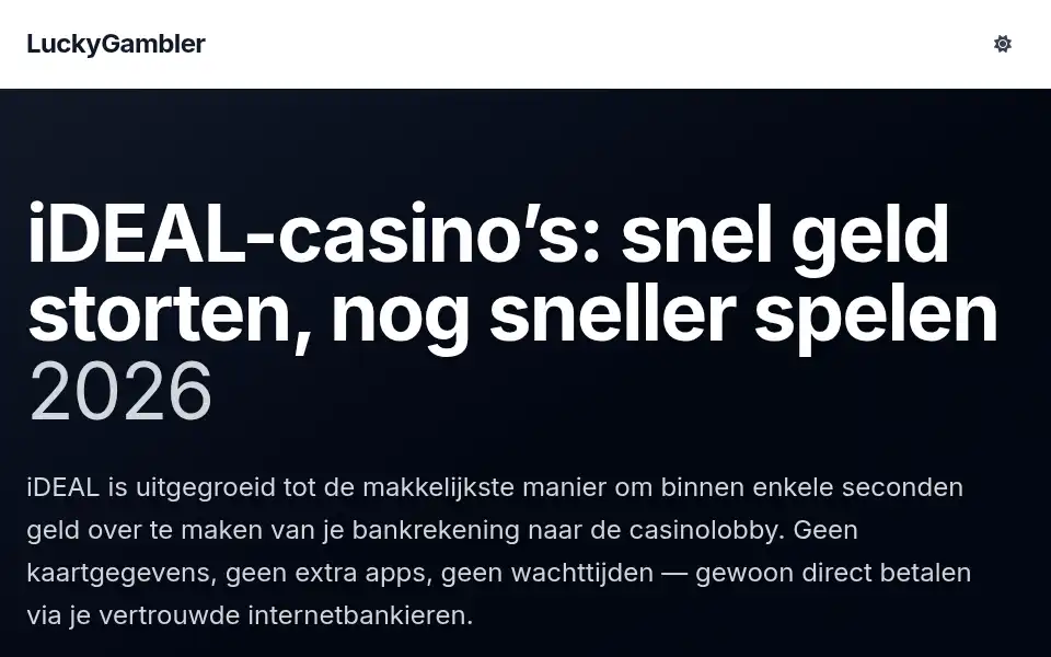 Screenshot of luckygambler.org