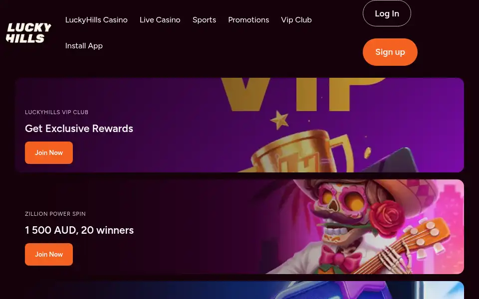 Screenshot of luckyhills.org