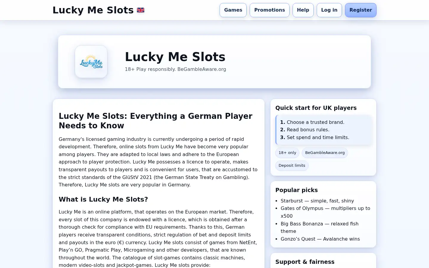 Screenshot of luckymeslotsuk.co