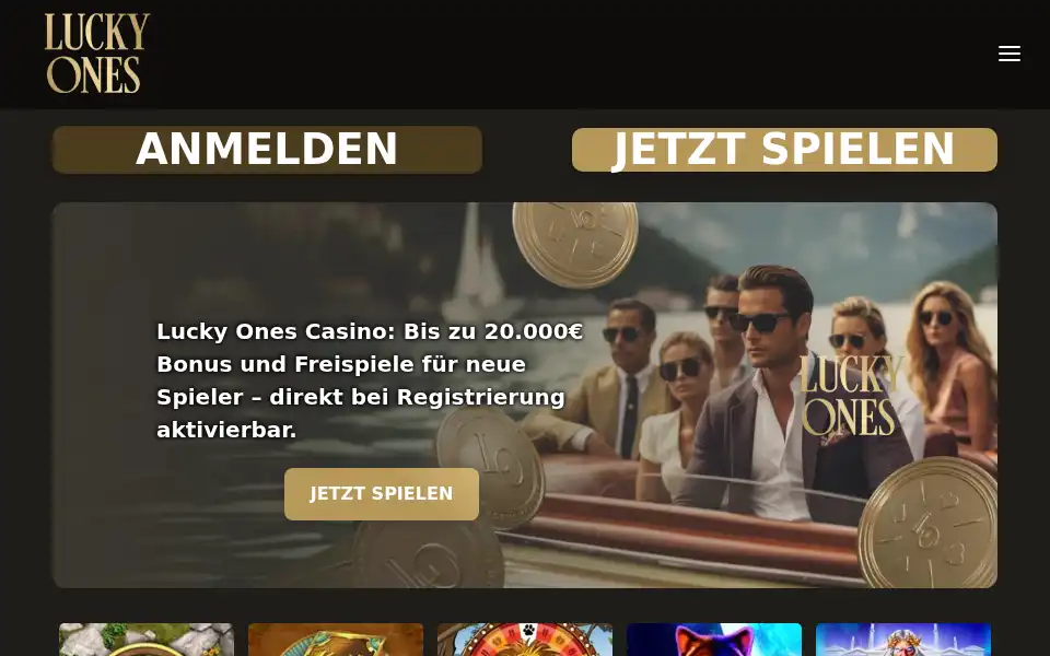 Screenshot of luckyones19.com