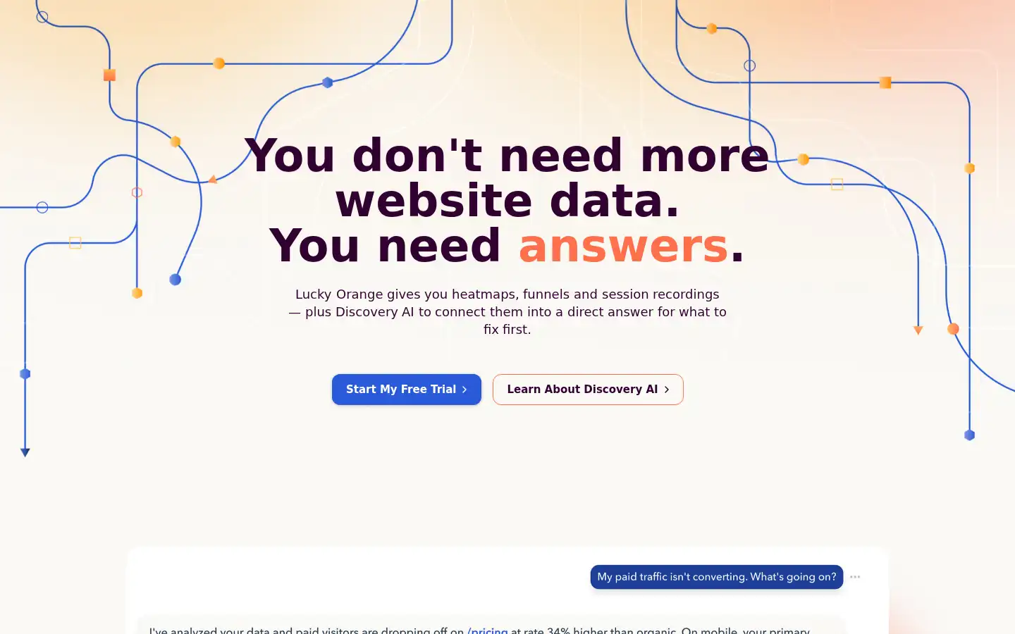 Screenshot of luckyorange.com