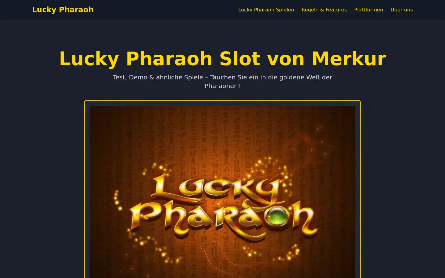 Screenshot of luckypharaohspielen.de