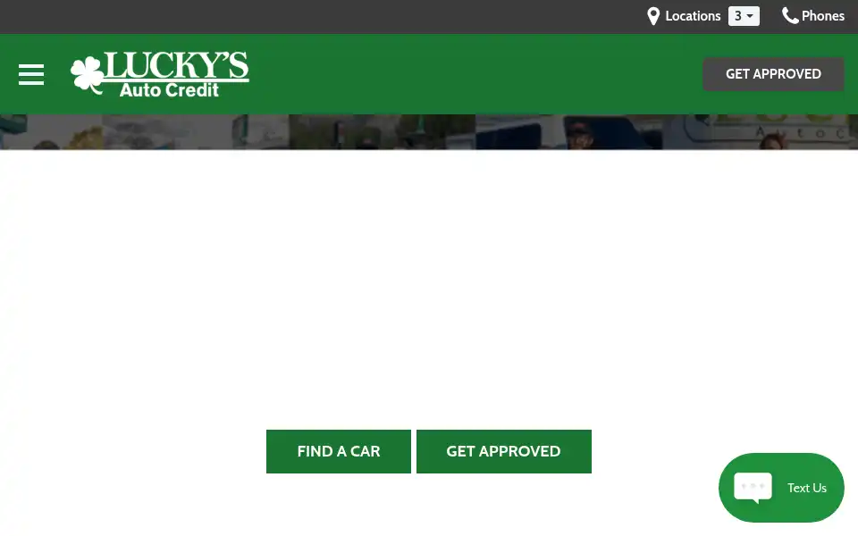 Screenshot of luckysautocredit.com