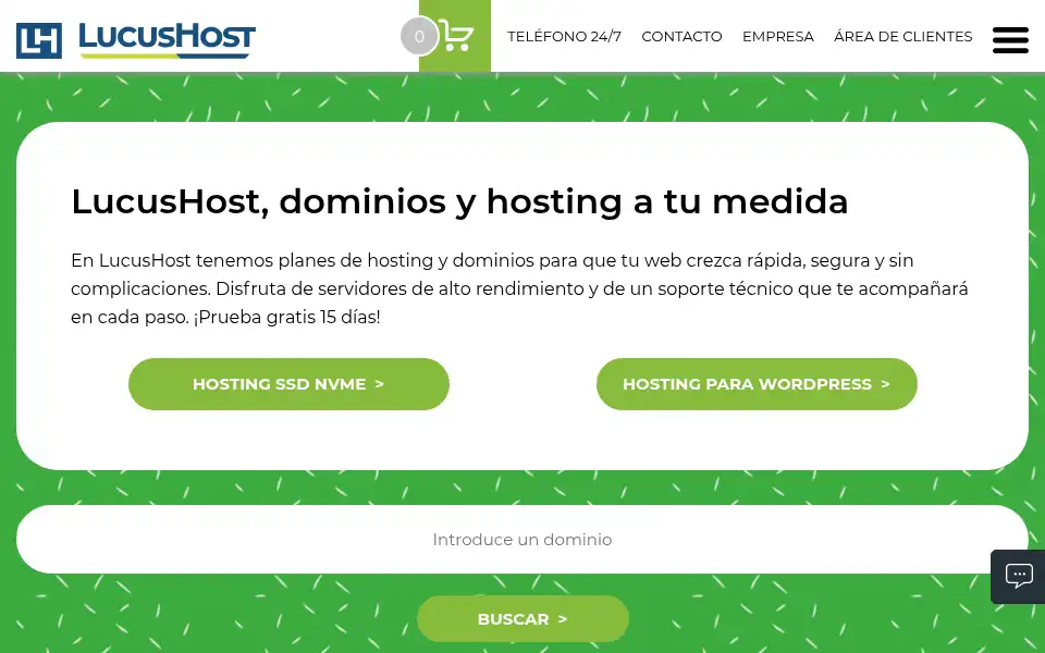 Screenshot of lucushost.com