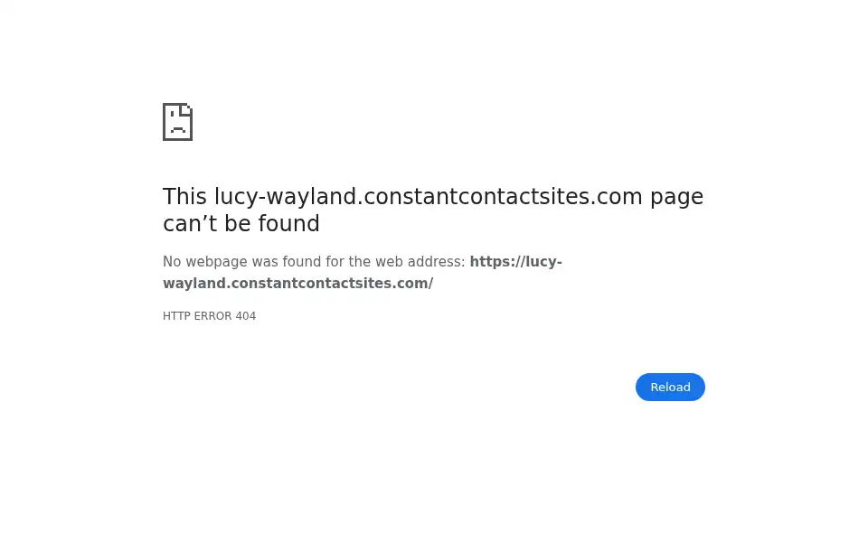 Screenshot of lucy-wayland.constantcontactsites.com