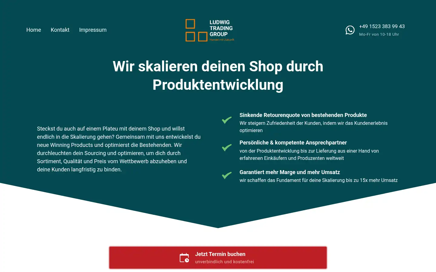 Screenshot of ludwig-trading.de