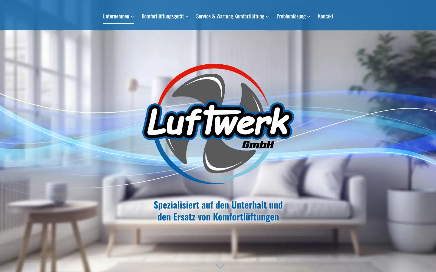 Screenshot of luftwerk-gmbh.ch