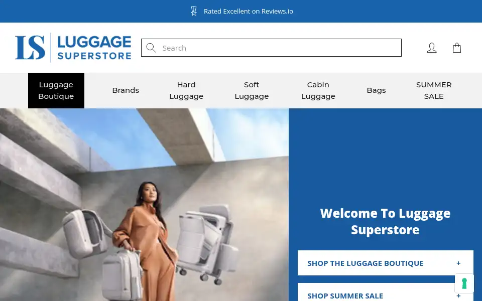 Screenshot of luggagesuperstore.co.uk