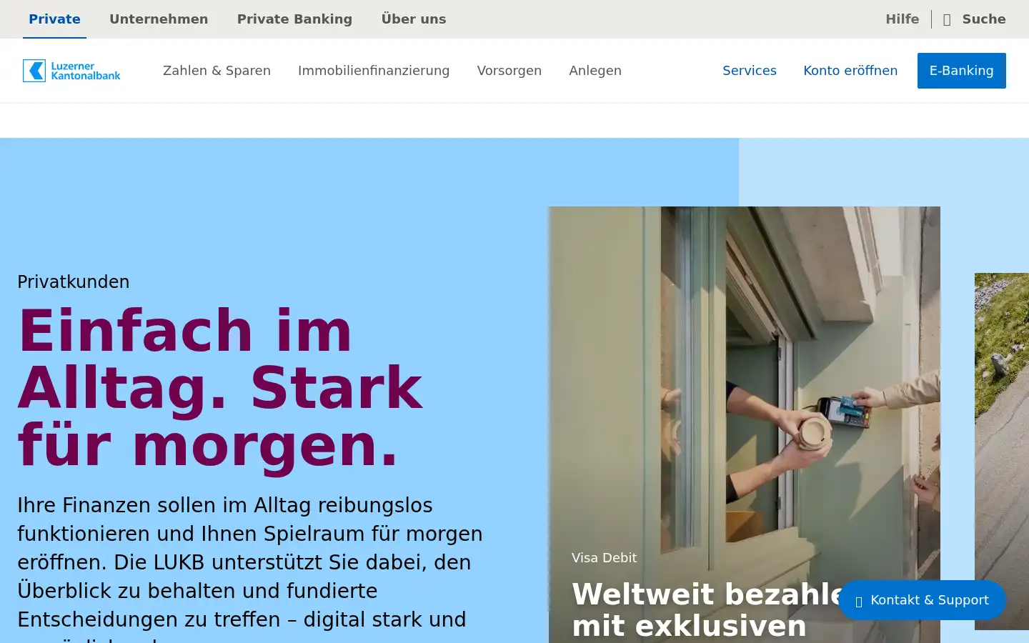Screenshot of lukb.ch