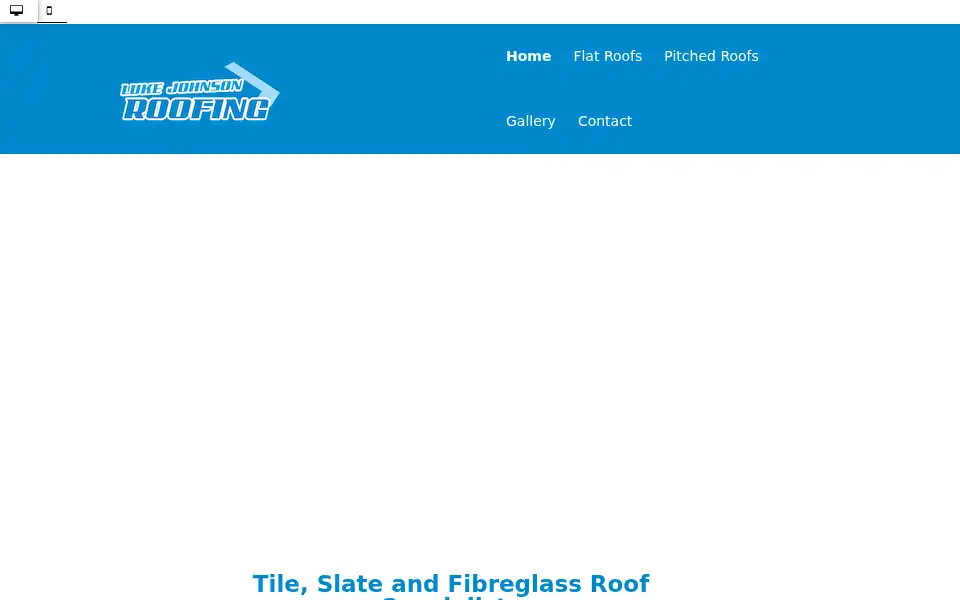 Screenshot of lukejohnsonroofing.co.uk