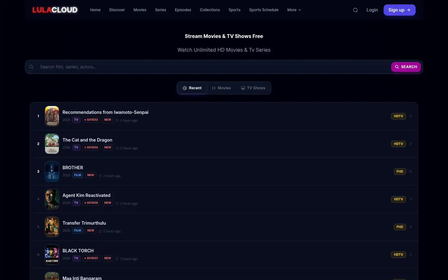 Screenshot of lulacloudx.com