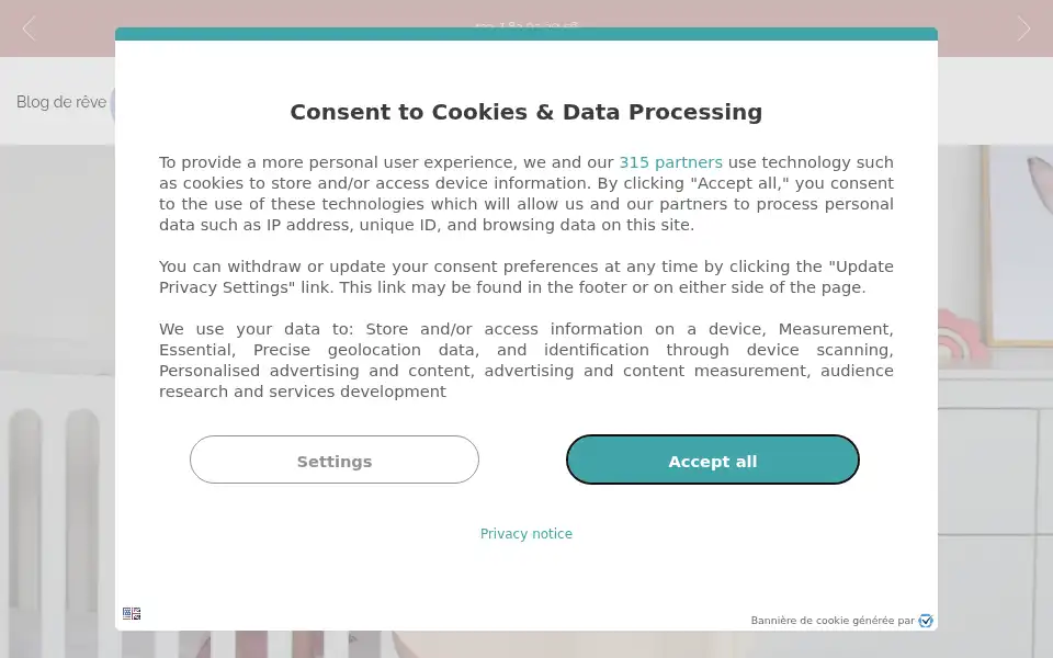 Screenshot of lulla-baby.fr