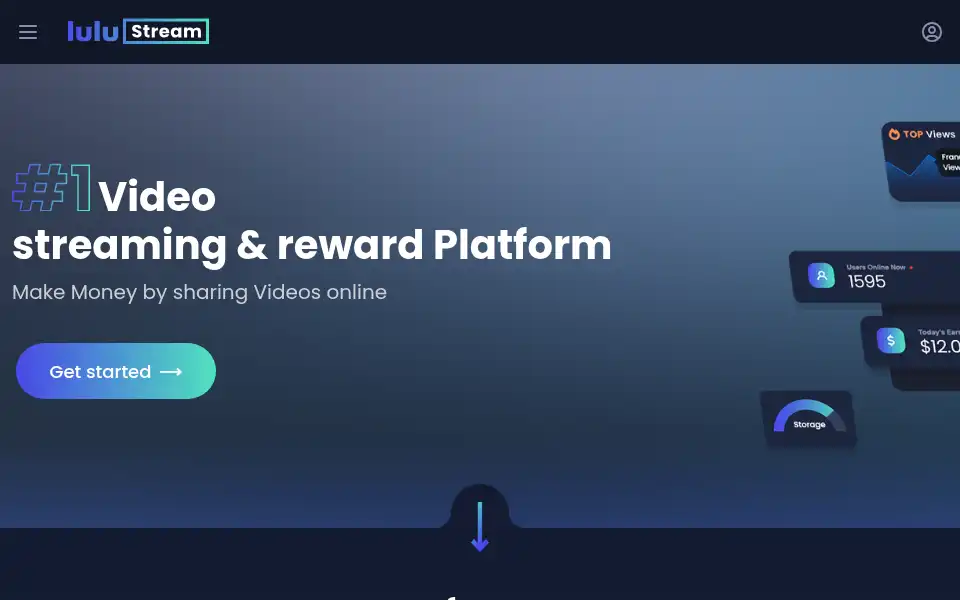 Screenshot of lulustream.com