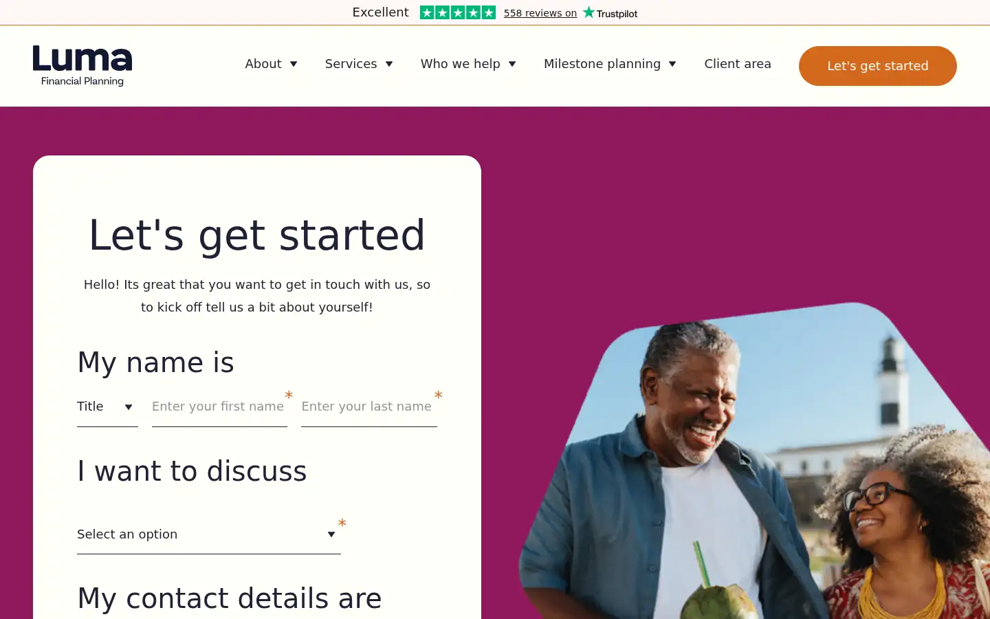 Screenshot of luma-financial.co.uk