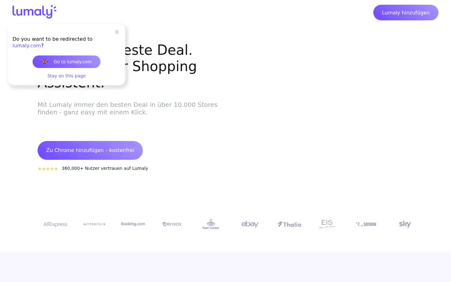 Screenshot of lumaly.de