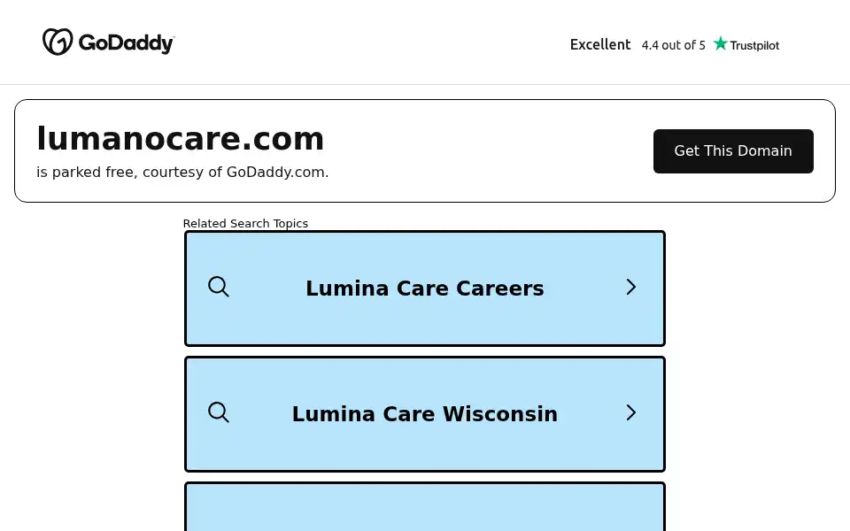 Screenshot of lumanocare.com